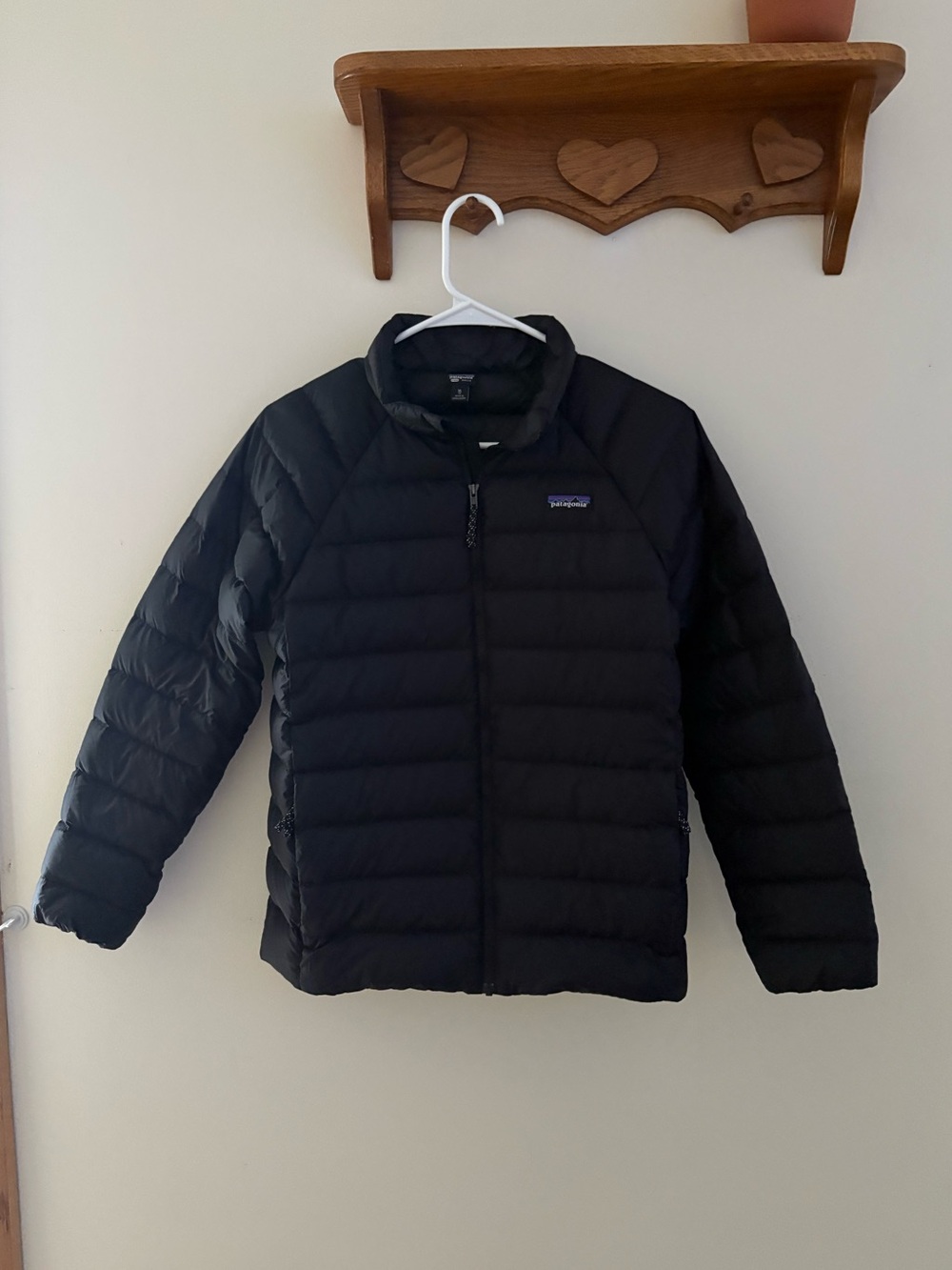 Patagonia Kids Down Black Sweater Jacket Size Extra Large 14